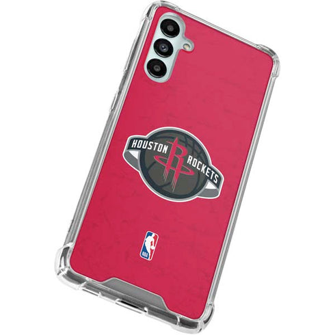 NBA Houston Rockets Distressed Galaxy A15 5G Clear Case